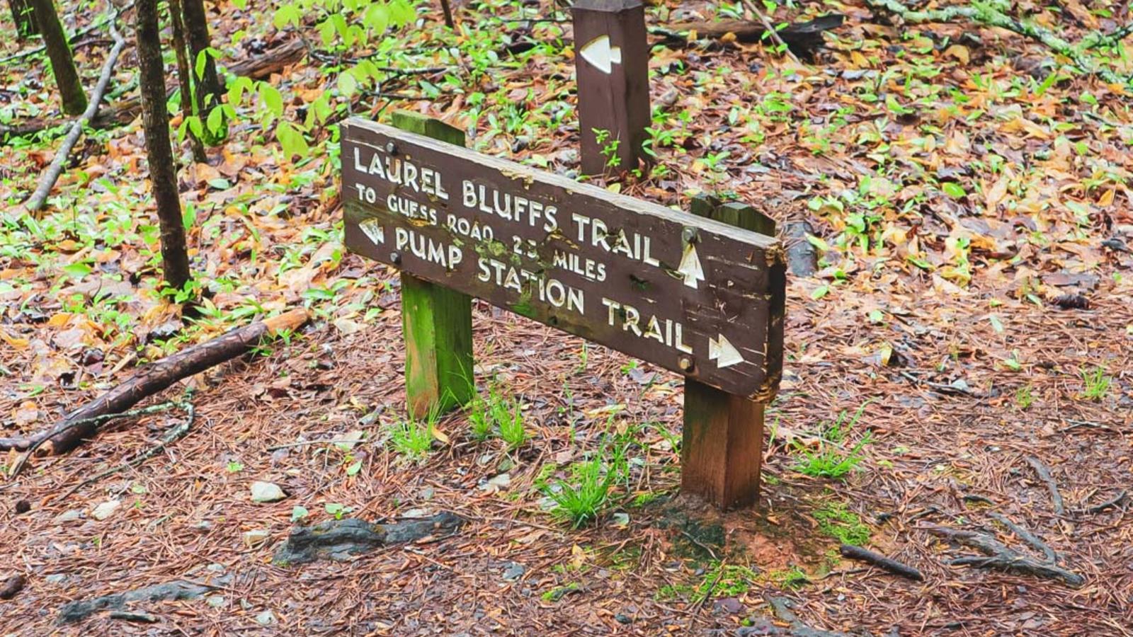Hiking sign on a trail