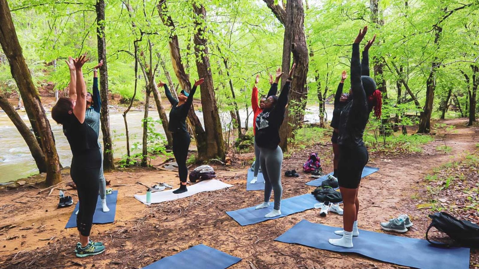 Yoga on the river