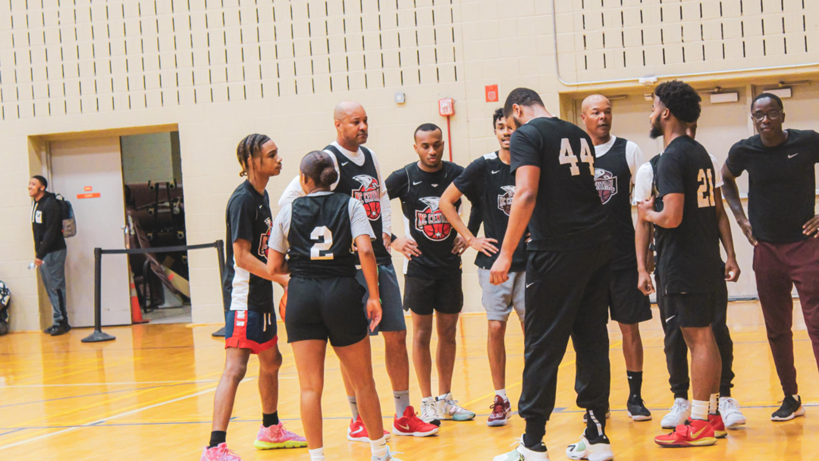 Basketball team meeting
