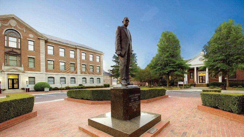 James E. Shepard statue on the campus of NCCU