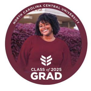 NCCU Class of 2025 Social media frame in maroon.
