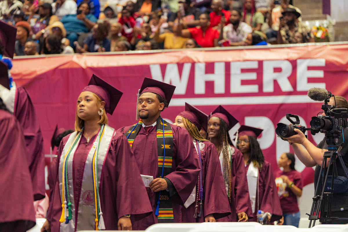 NCCU students at Spring 2025 Commencement