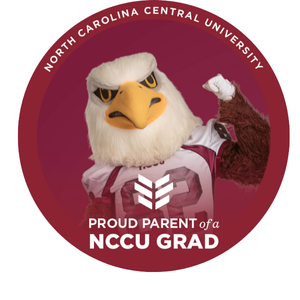 NCCU Class of 2025 Parent Social Media Frame in maroon.