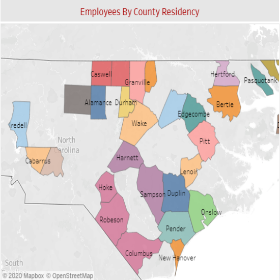 Screenshot of nccu employment dashboard.