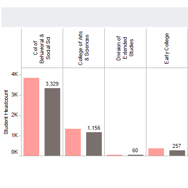 Screenshot of NCCU Enrollment Dashboard