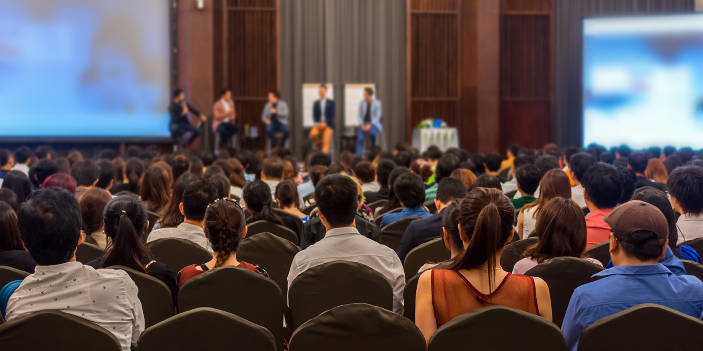Stock photo of a conference event