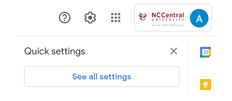 Gmail Settings Cog