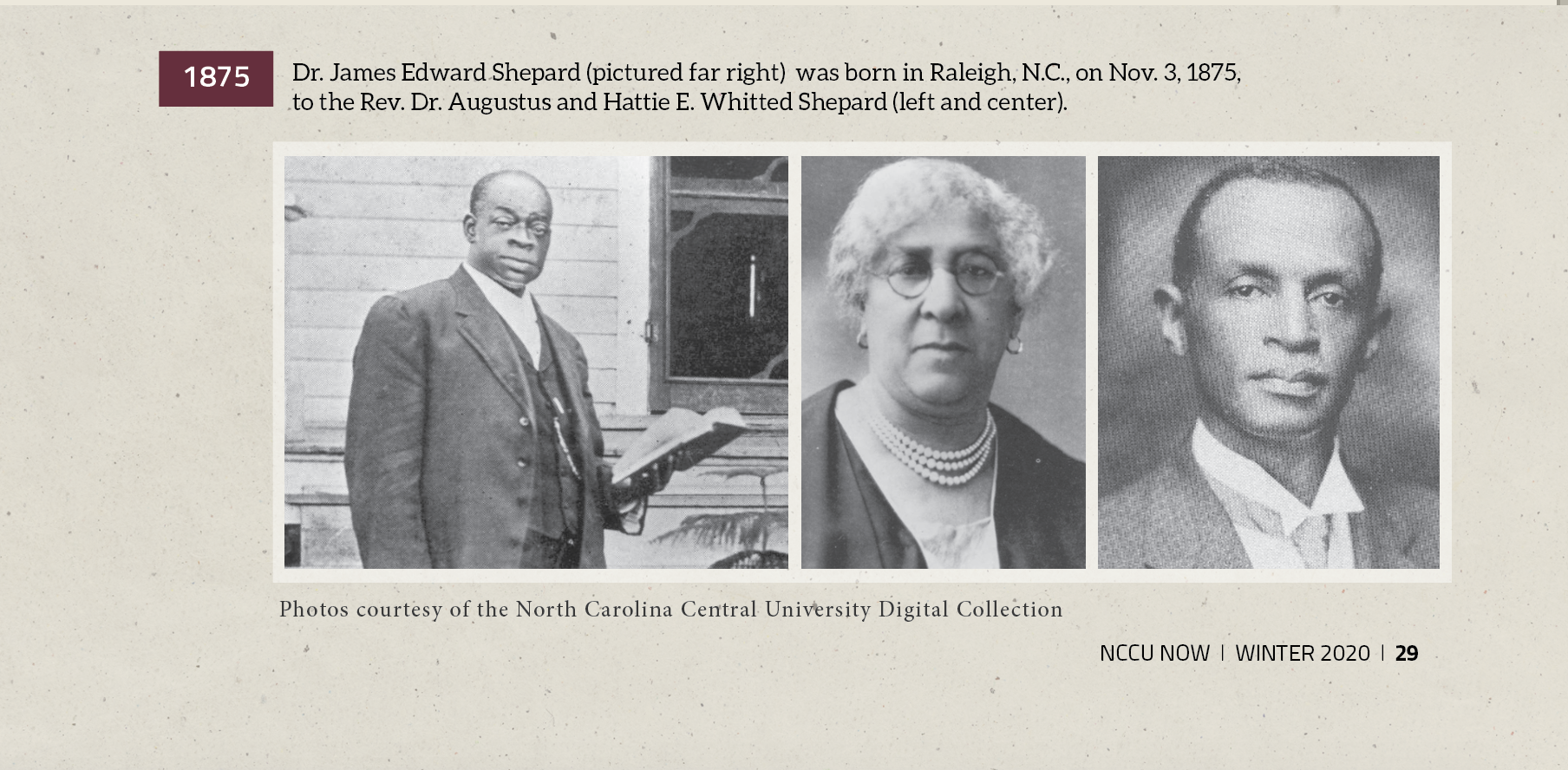 NCCU Timeline 1875