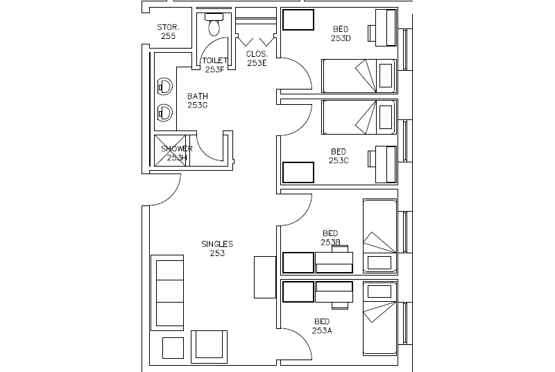 Ruffin Singles Floor Plan