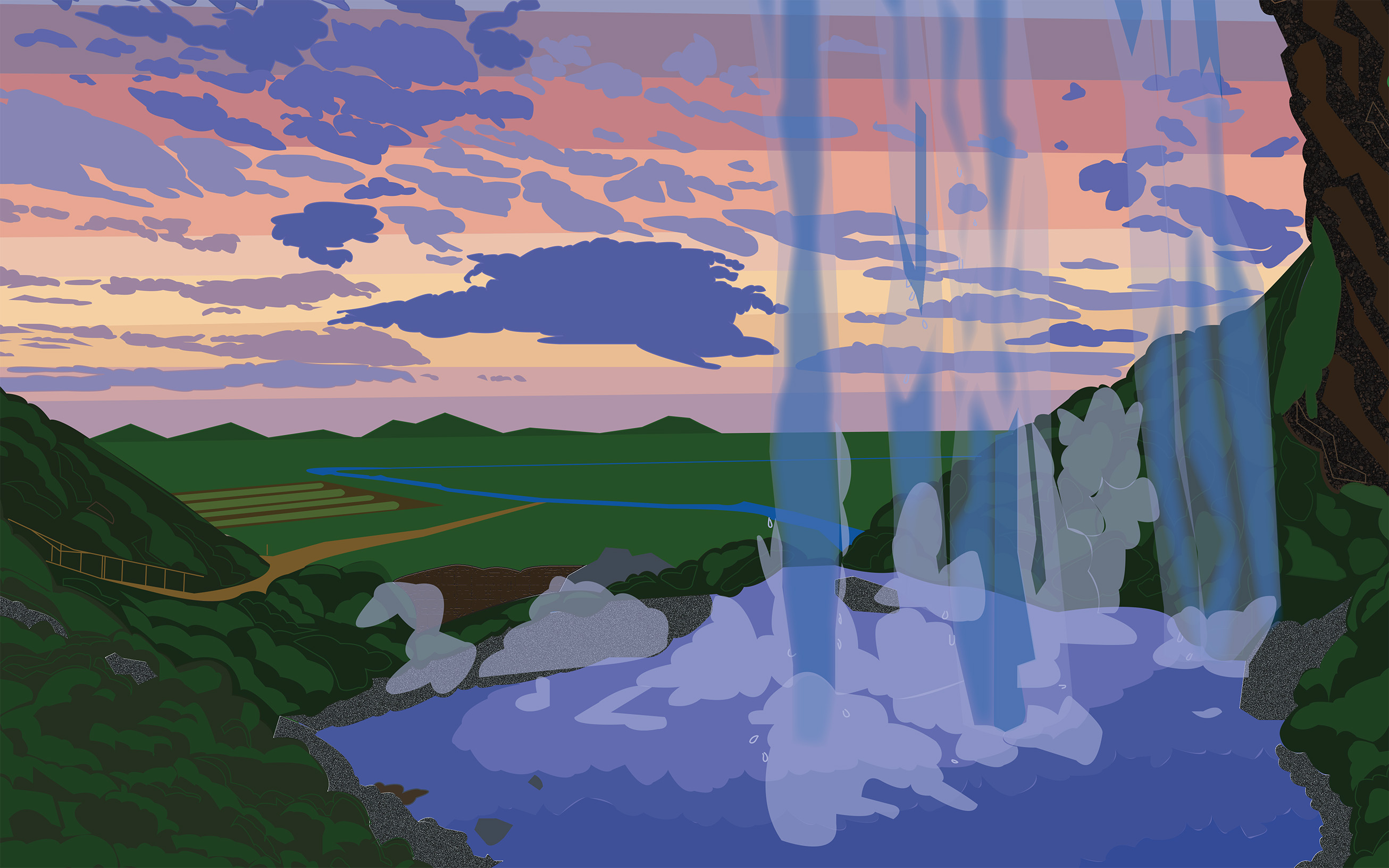 Waterfall Landscape - Taylor Simmons
