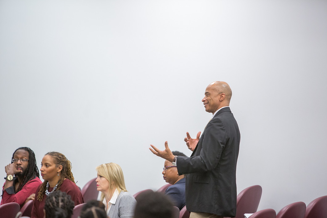 Dean speaking at Symposium