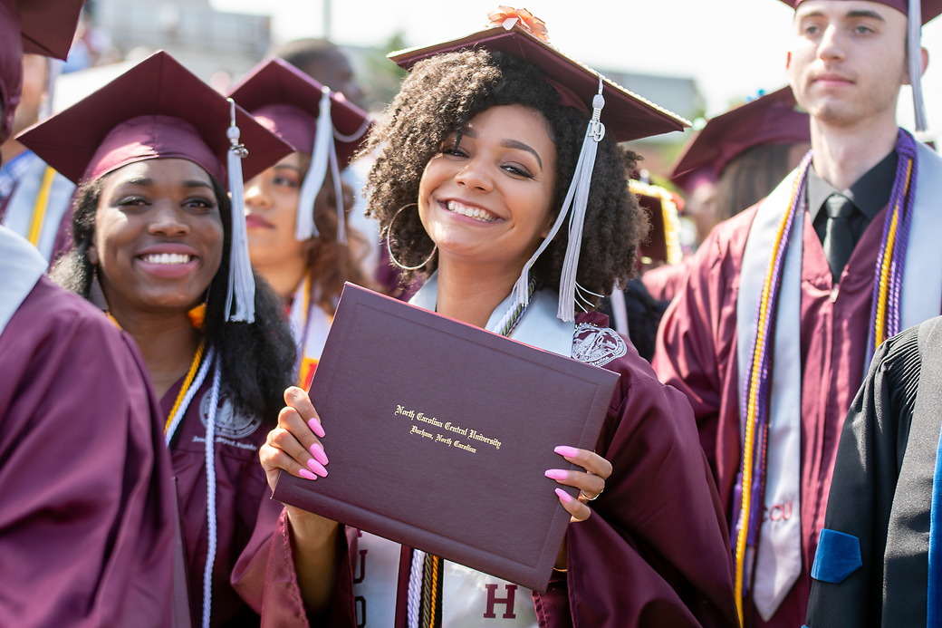 NCCU Graduate at commencement