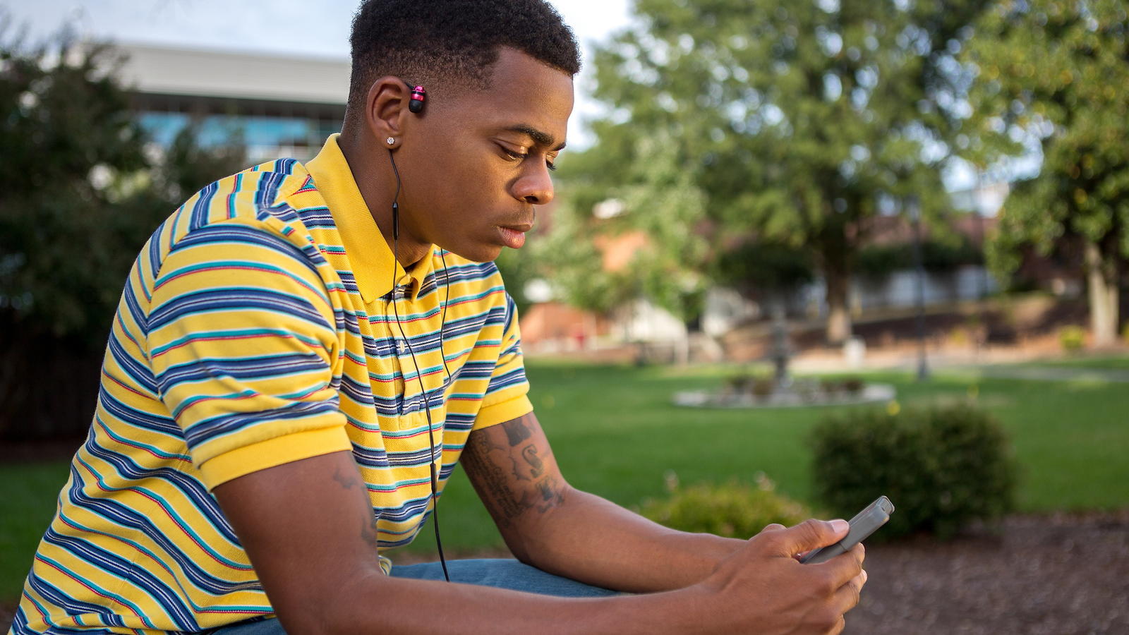 Student Making a Call