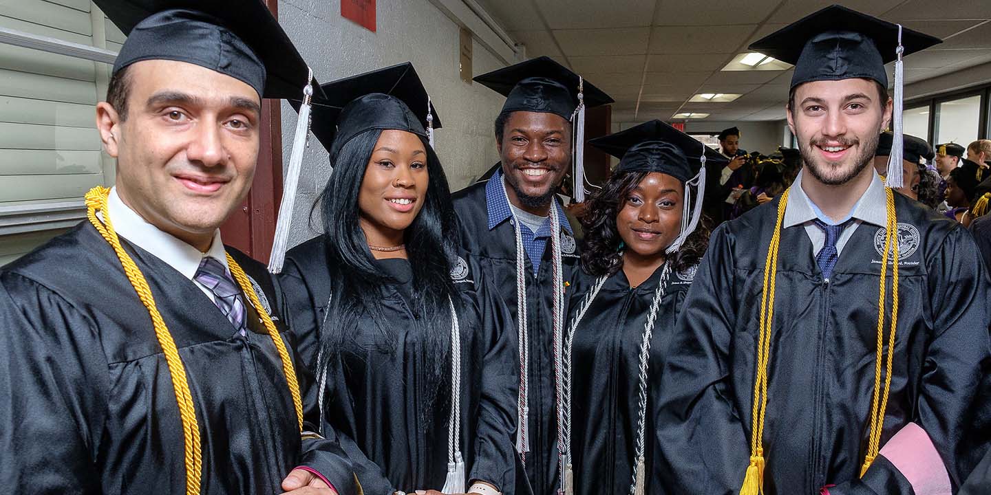 Students at graduation.
