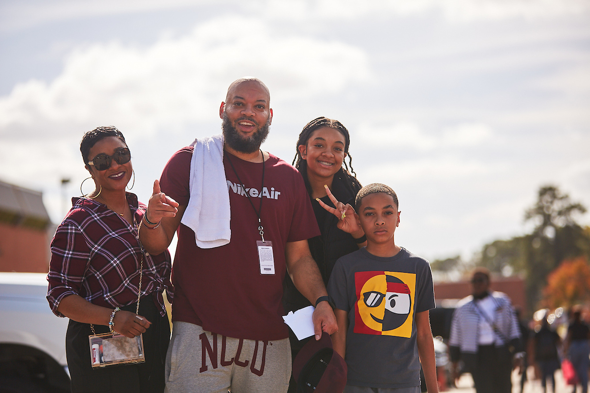 NCCU family parents with two kids