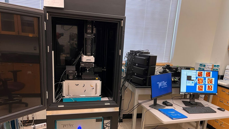 Newly acquired, $900,000 equipment for NSOM, 3D Raman spectroscopy, TERS, Scanning PL, Fluorescence spectroscopy, AFM, Conductive AFM, KPFM, KSP, and some proprietary nanoscale optoelectronic characterization methods of ultra-high purity semiconductors.