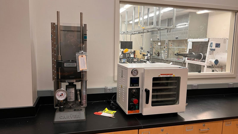 One area of the new piezoelectric and ferroelectric laboratory being set up thanks in part to the NSAM-ML project.
