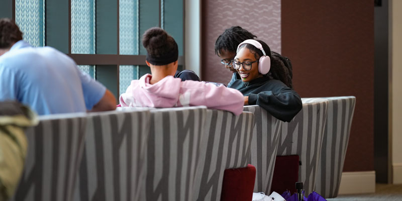 nccu students in the student center