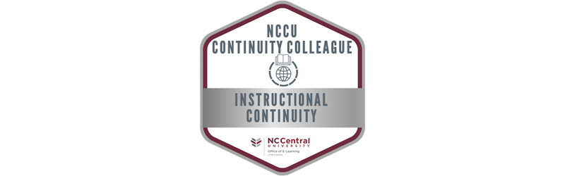 NCCU Instructional Continuity Colleague Badge