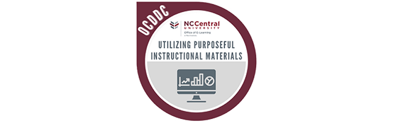 Utilizing Purposeful Instructional Materials Badge