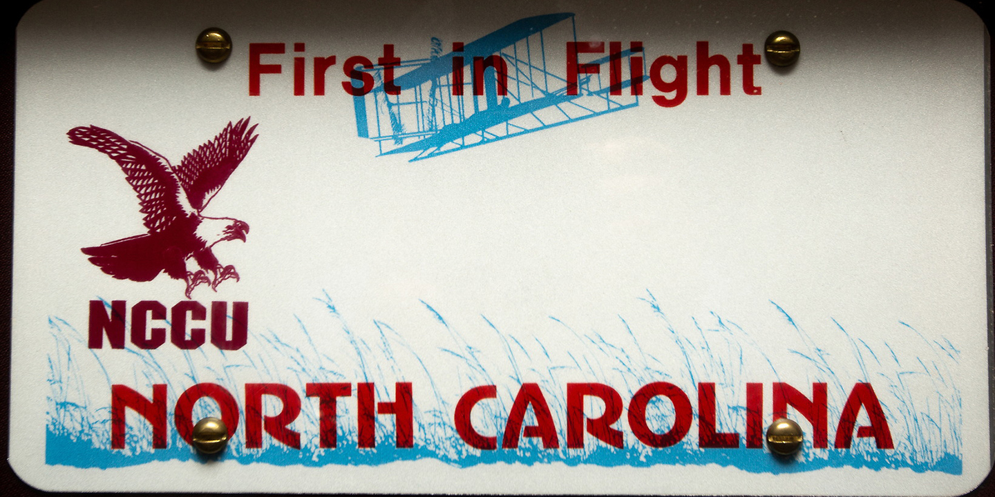 NCCU License Plate