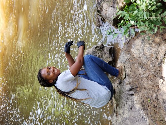 Collecting water sample