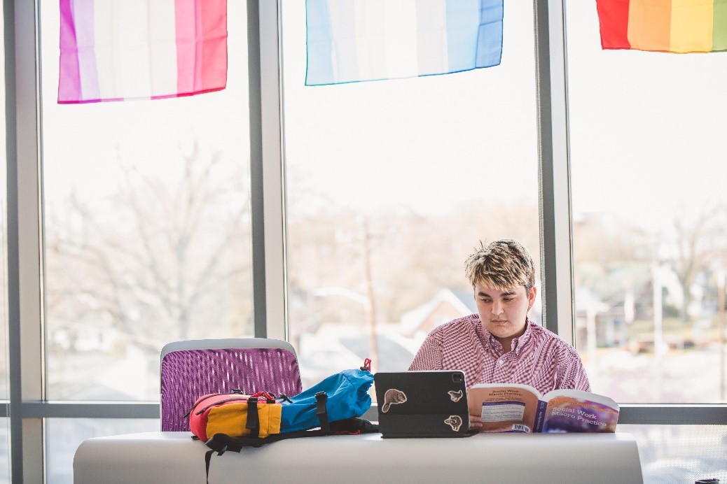 Student on Computer