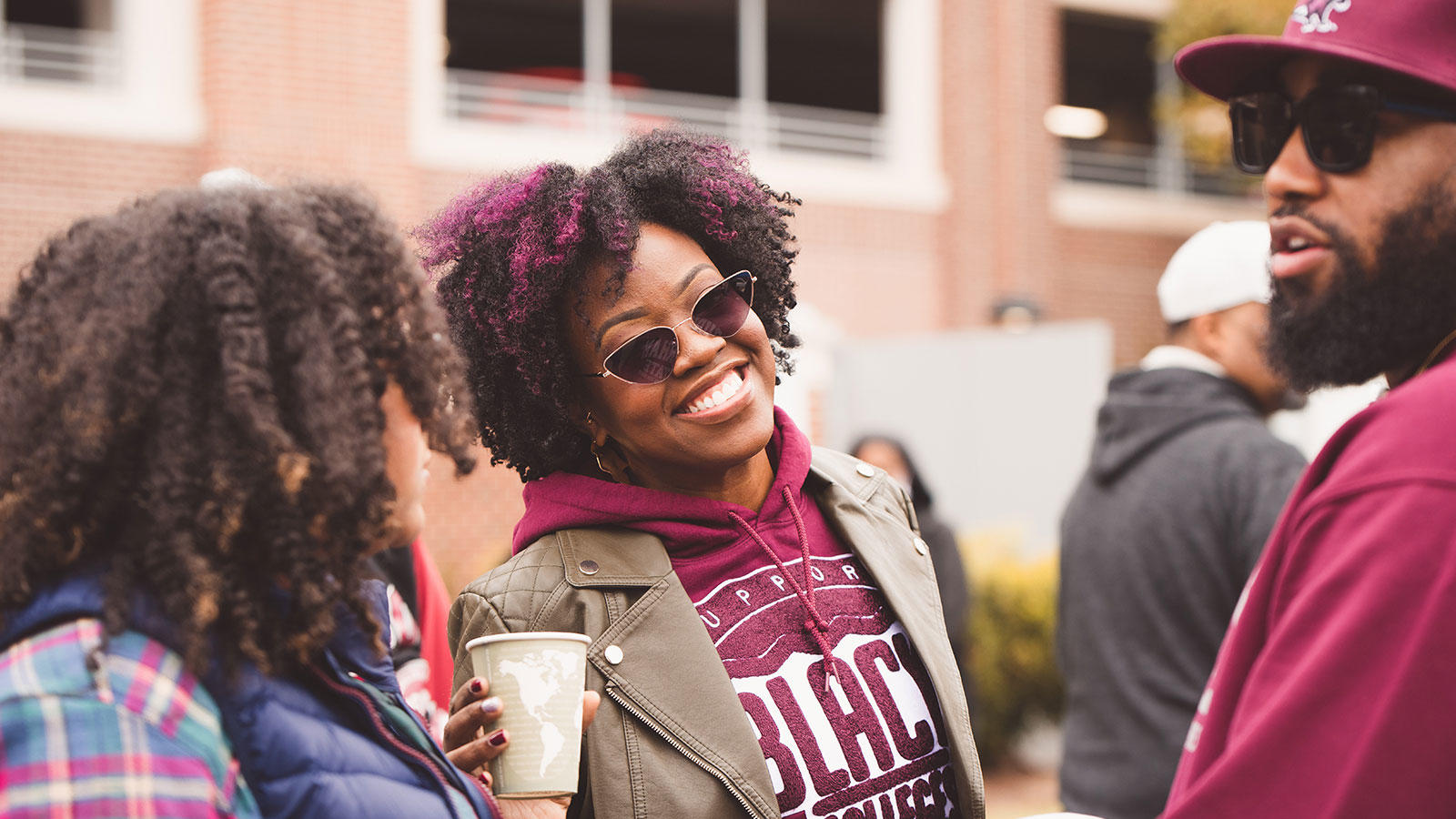 NCCU Students gathered, having a good time