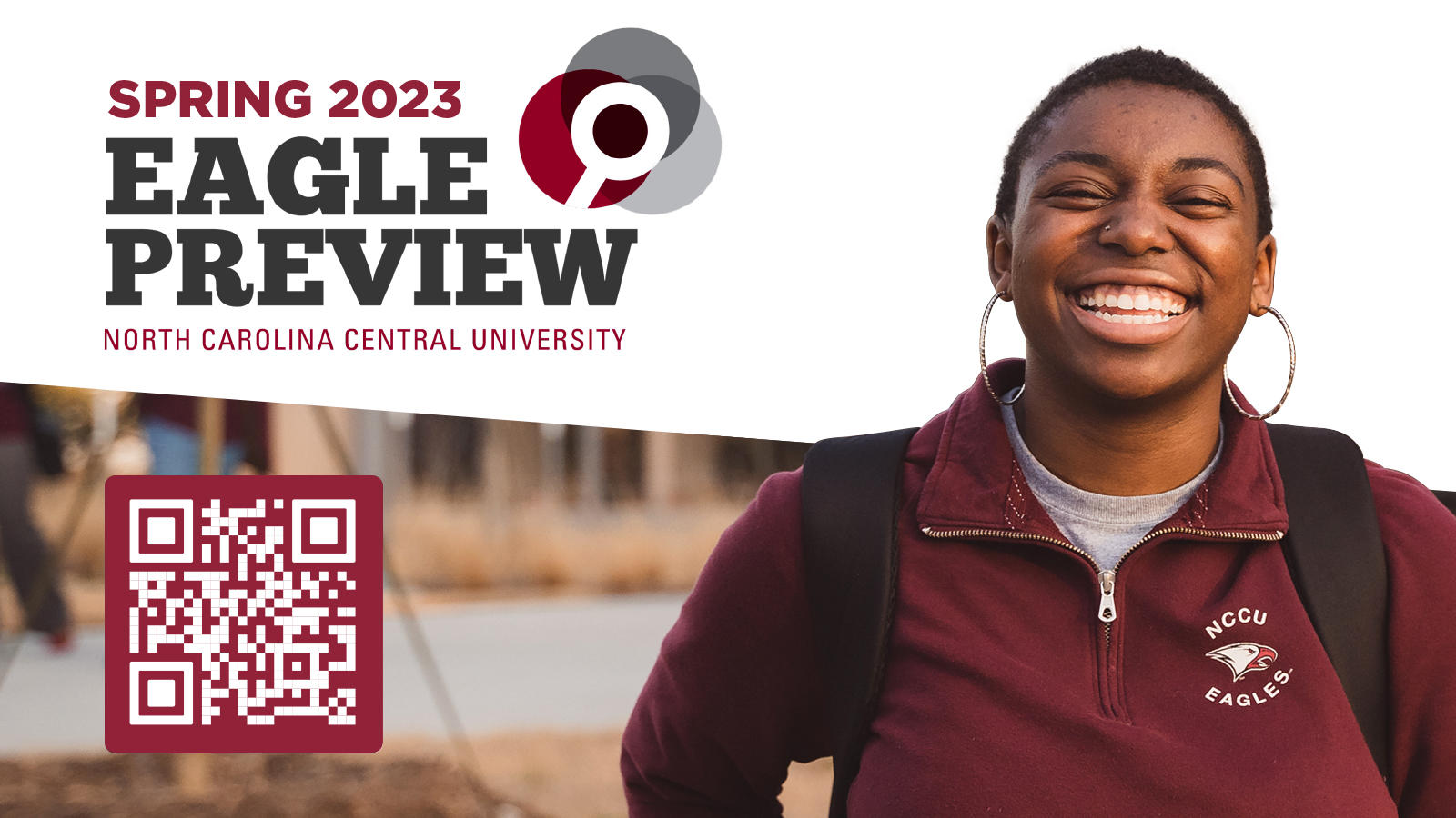 Spring 2023 Eagle Preview North Carolina Central University | NCCU student smiling