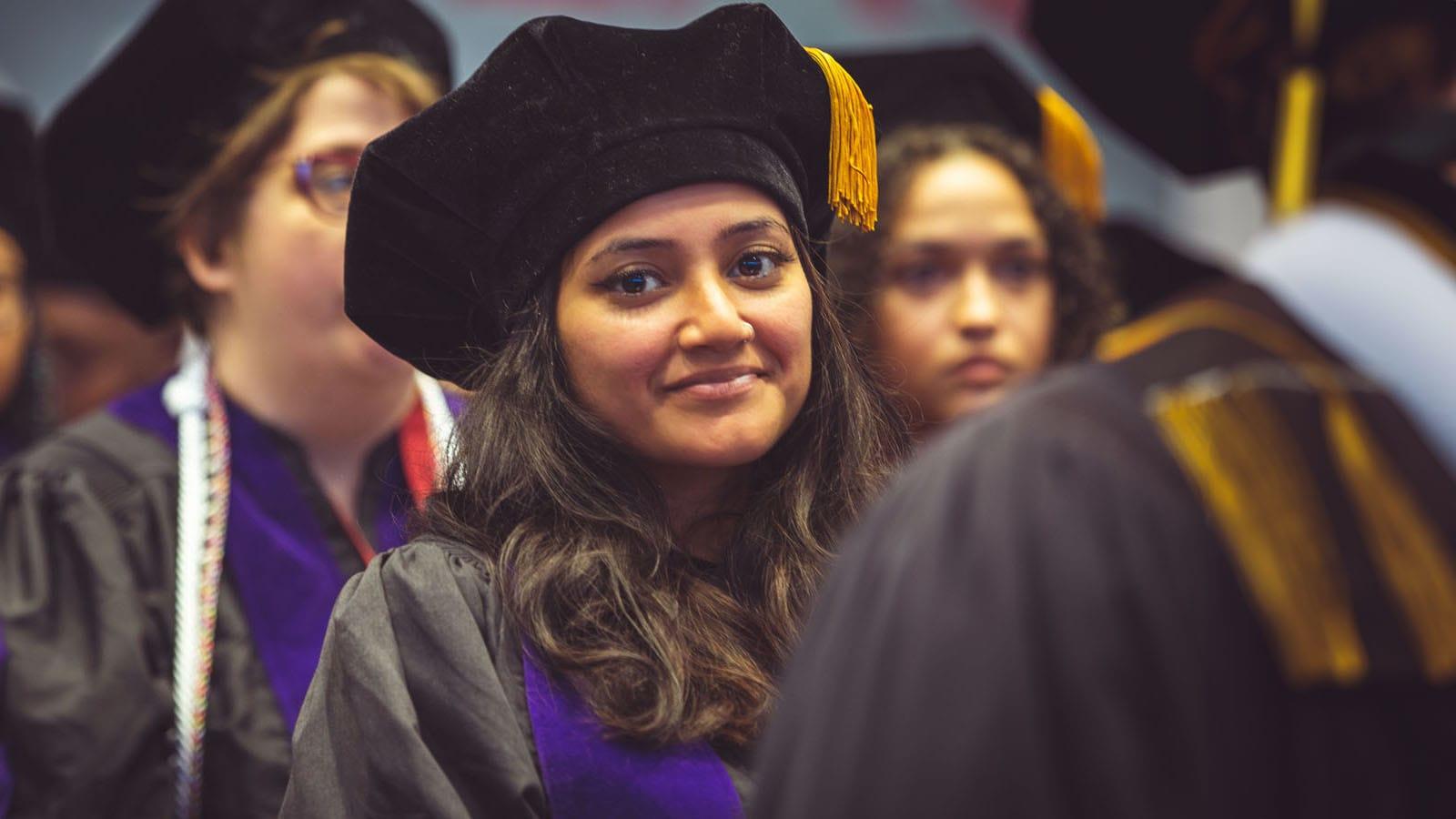 Graduate student at Commencement