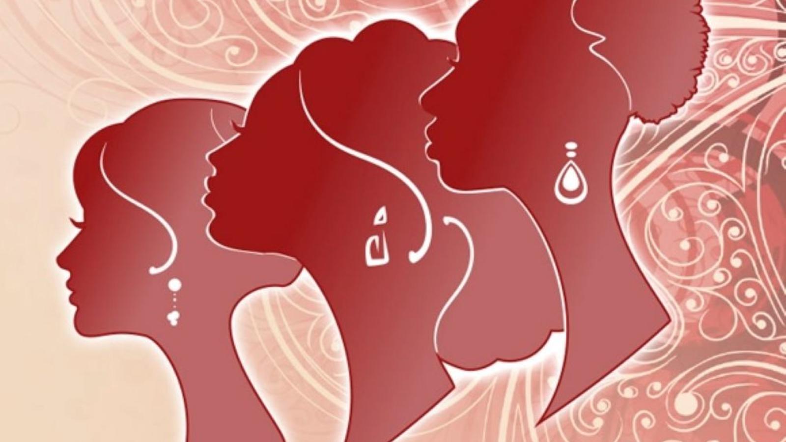 silhouettes of women