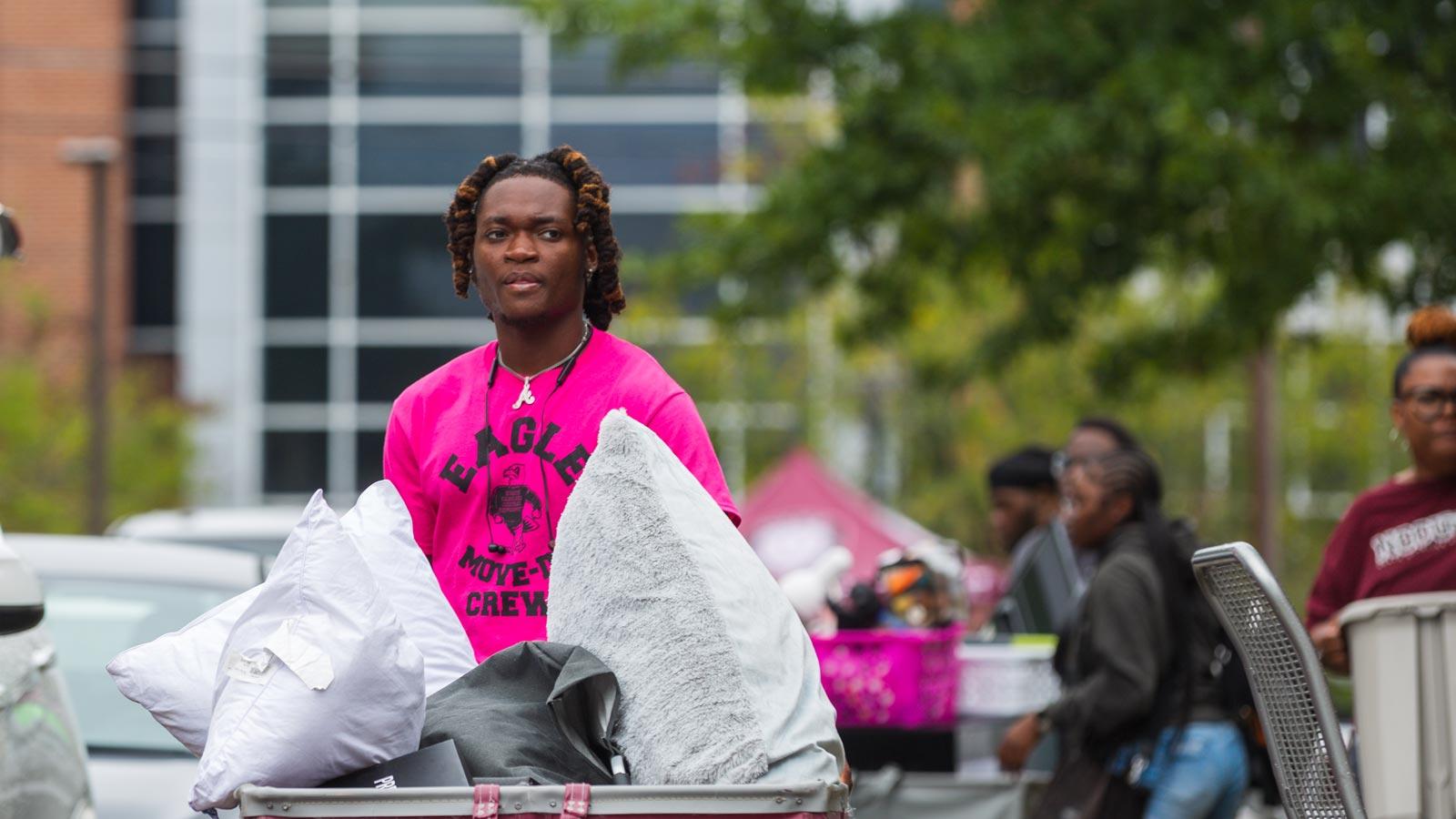 NCCU student moving in