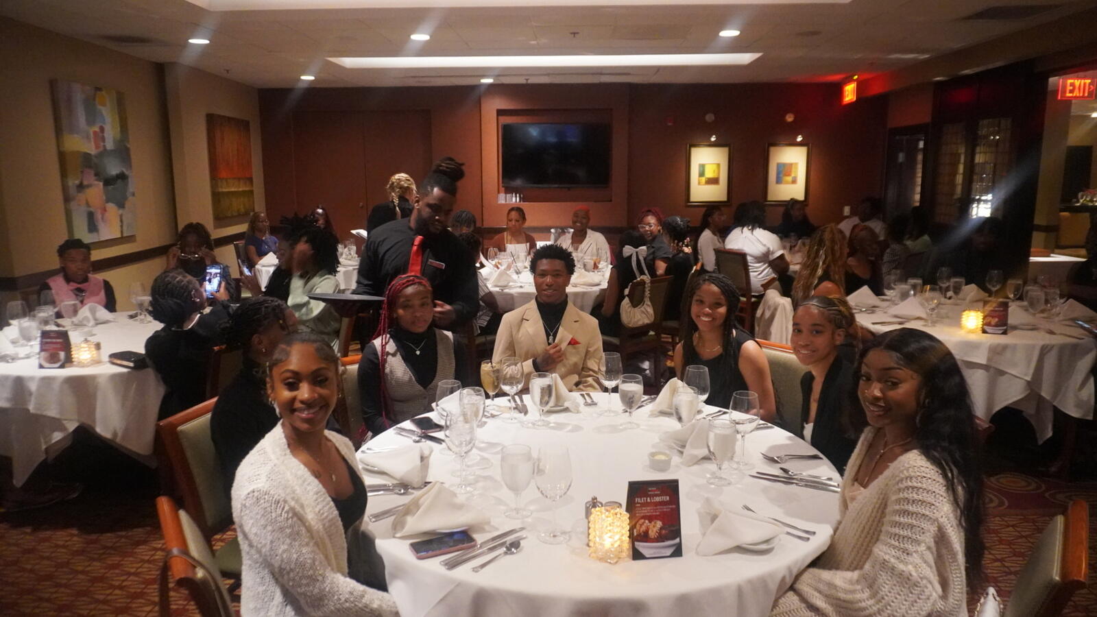 Students at an event