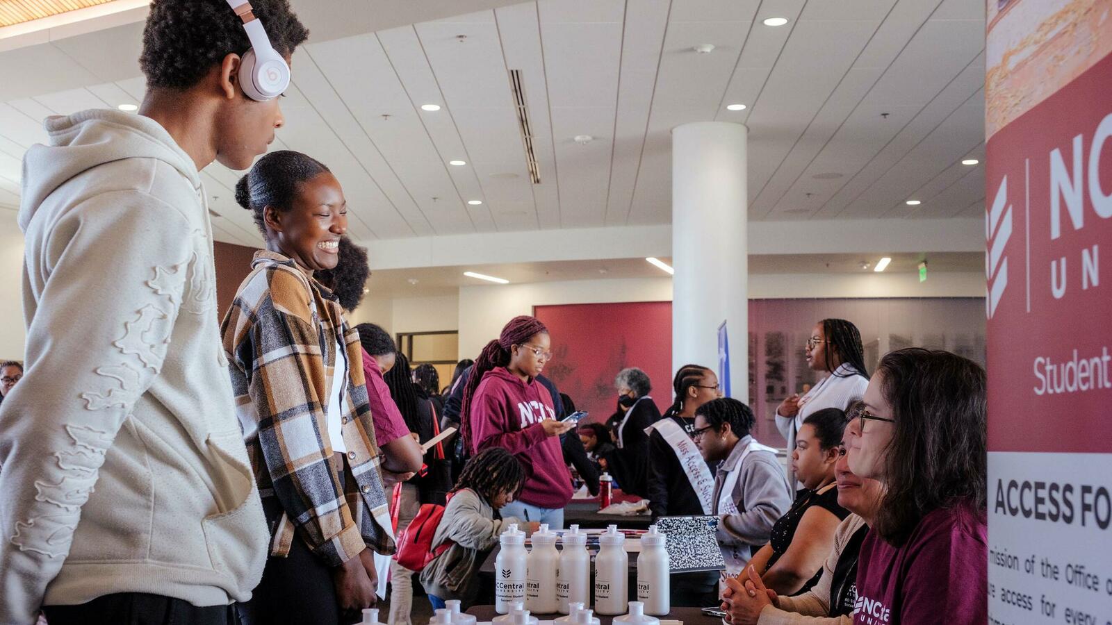 NCCU students located in the Student Center