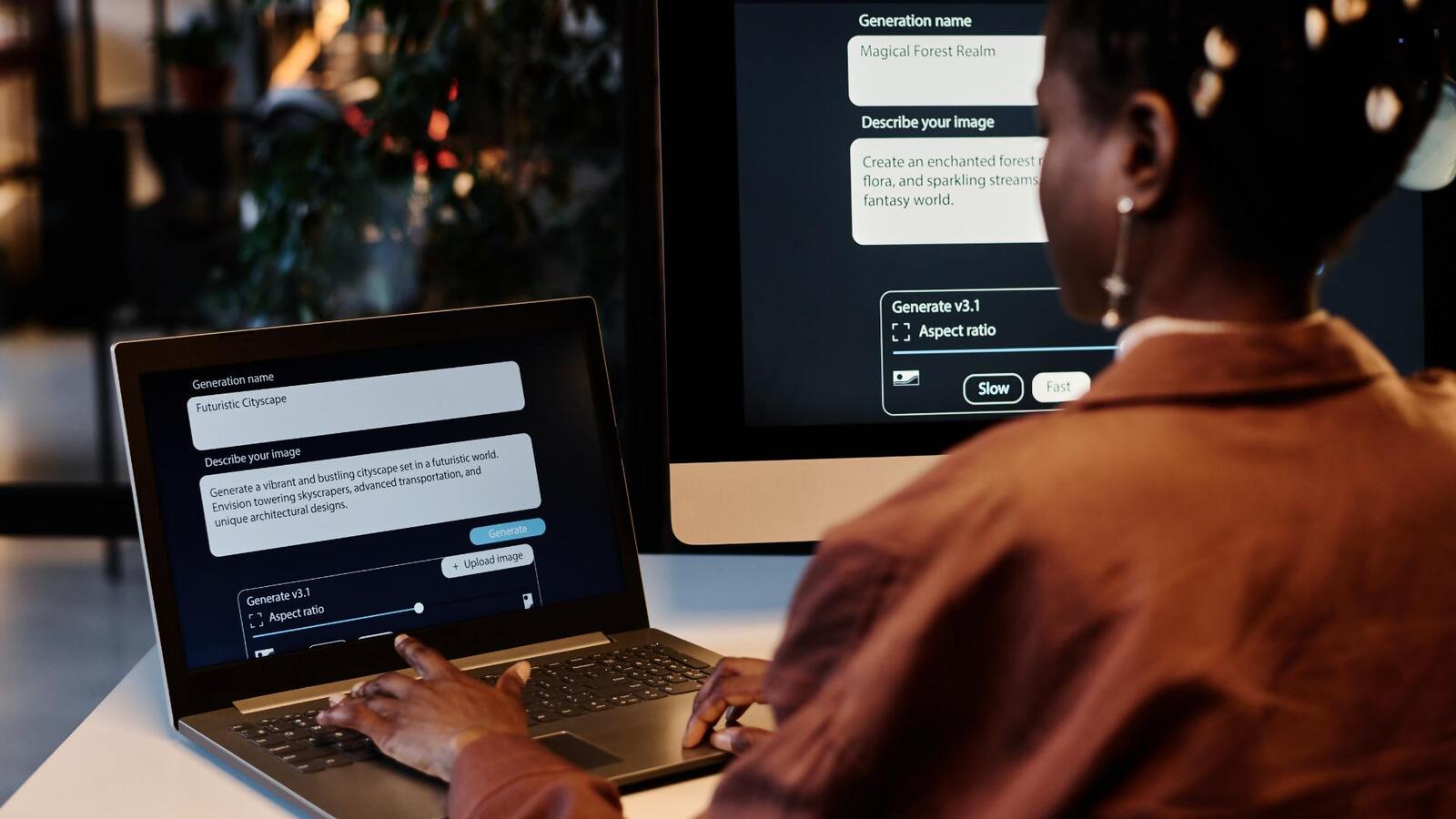 Lady on a laptop