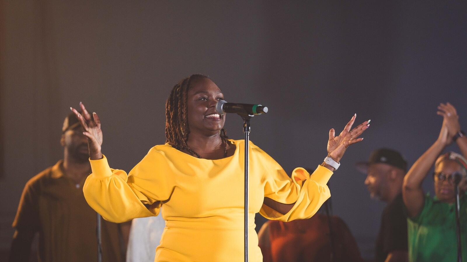 woman singing