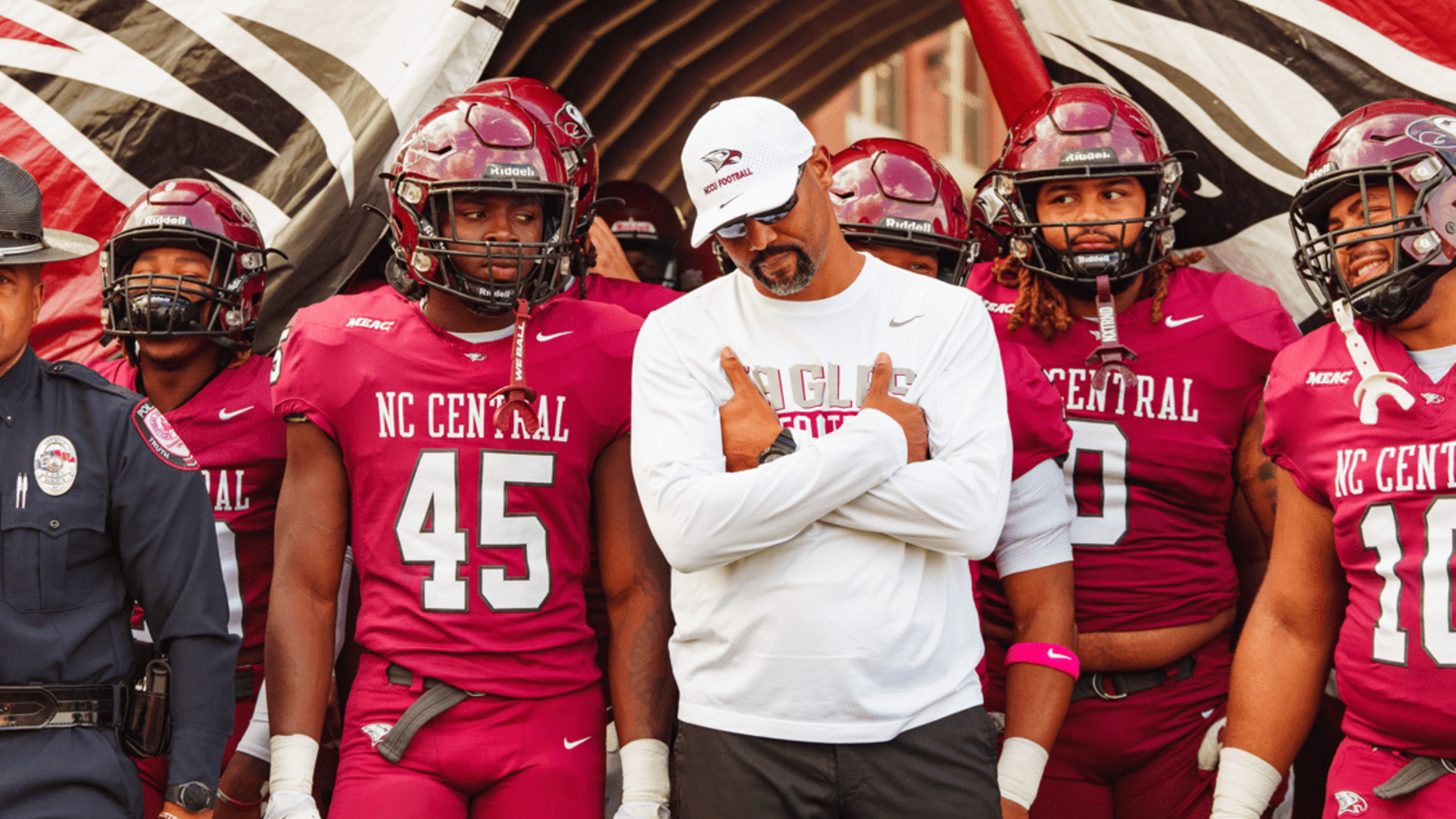 A photo of NCCU's foot team on game day