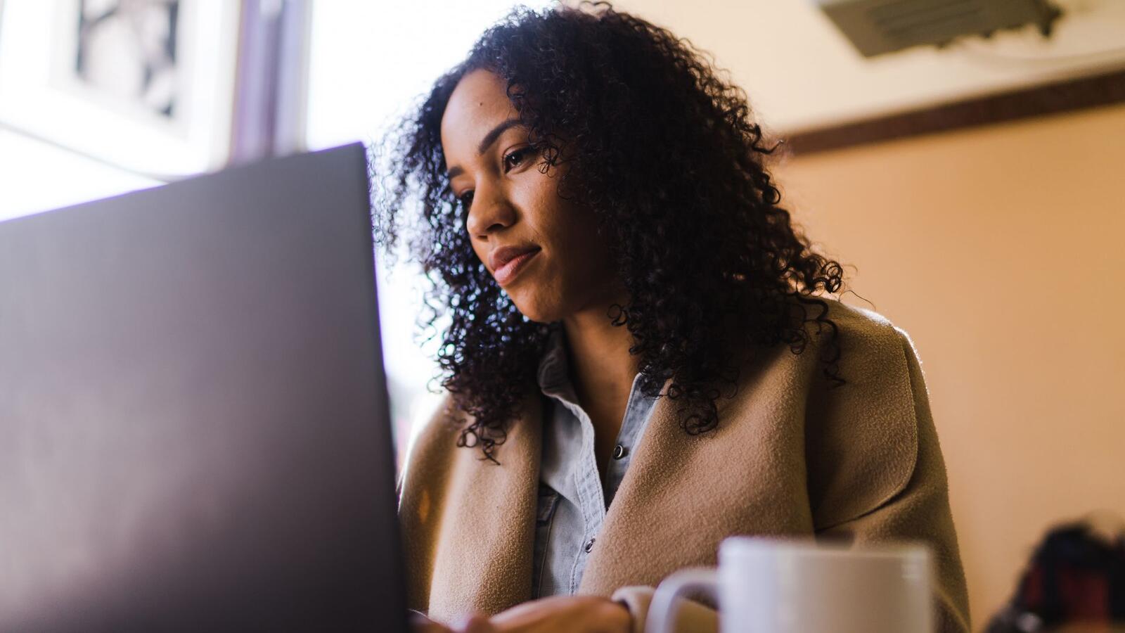 person on laptop