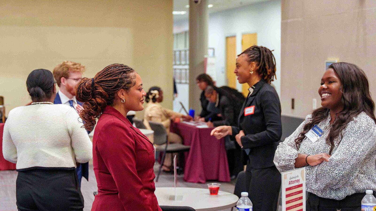 Photo of Students and interviewer 