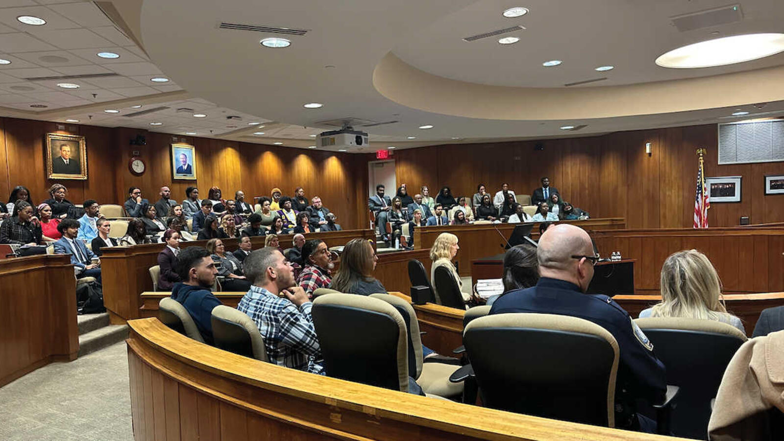 people attending court