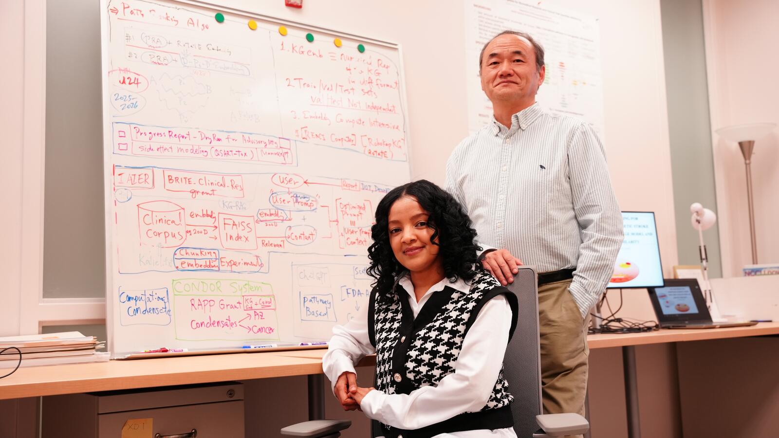 Researcher Dr. Weifang Zheng and Biruk Sanbi