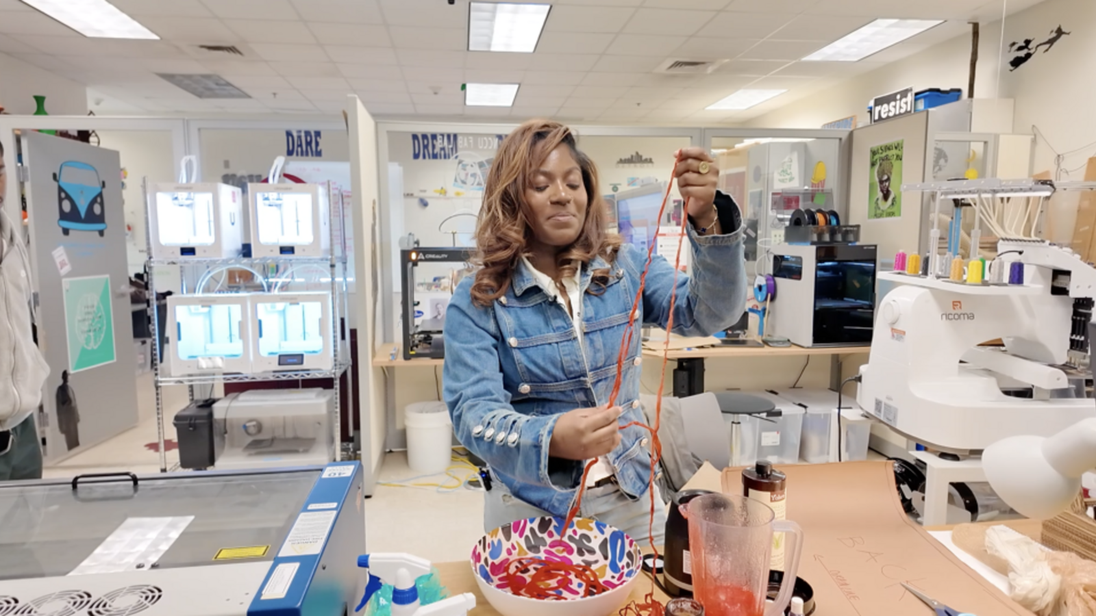 Nadia Attmore creates BioYarn, a sustainable fiber, for her new line "Blood, Sweat Tears."