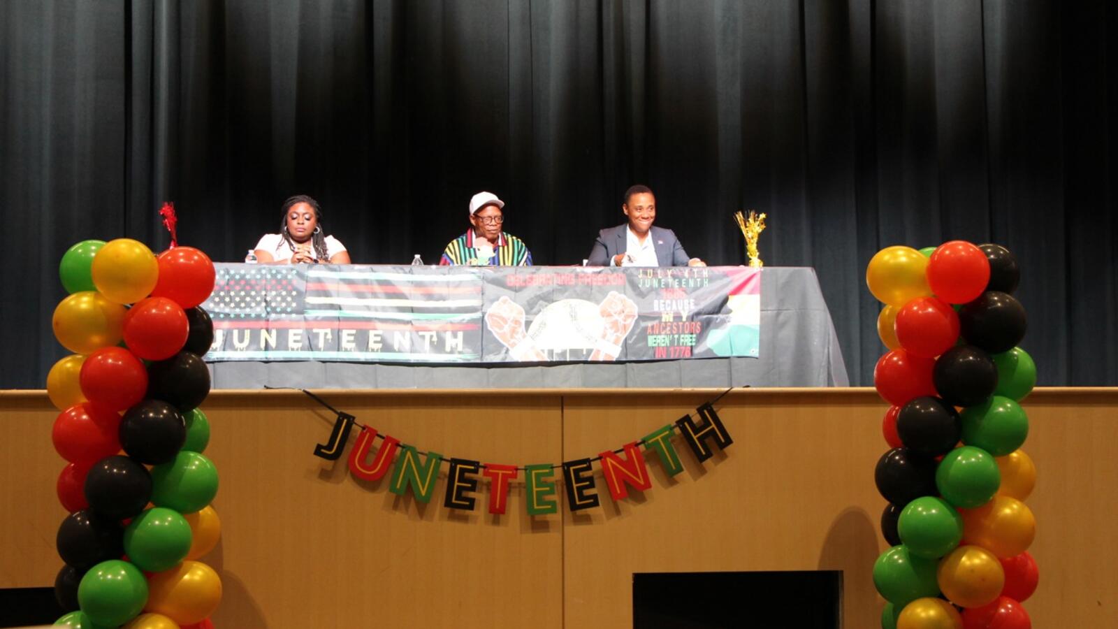 People on a stage