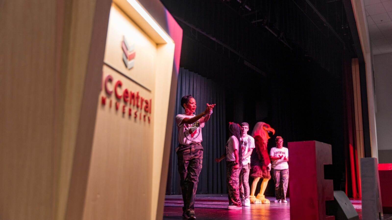 Students on Stage