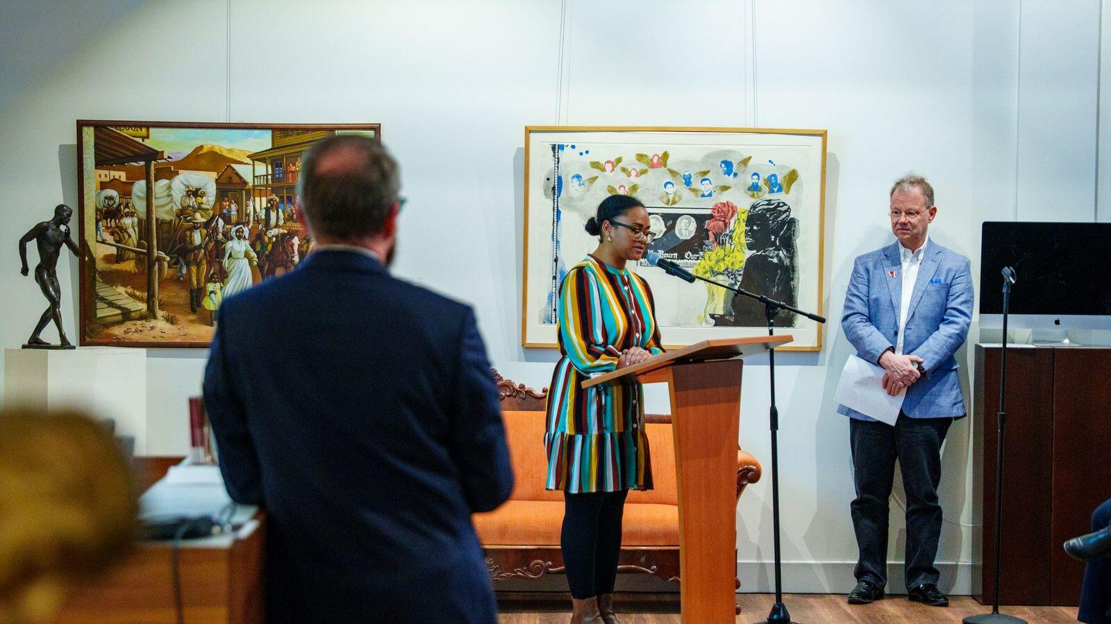 Opening remarks in the NCCU Art Museum