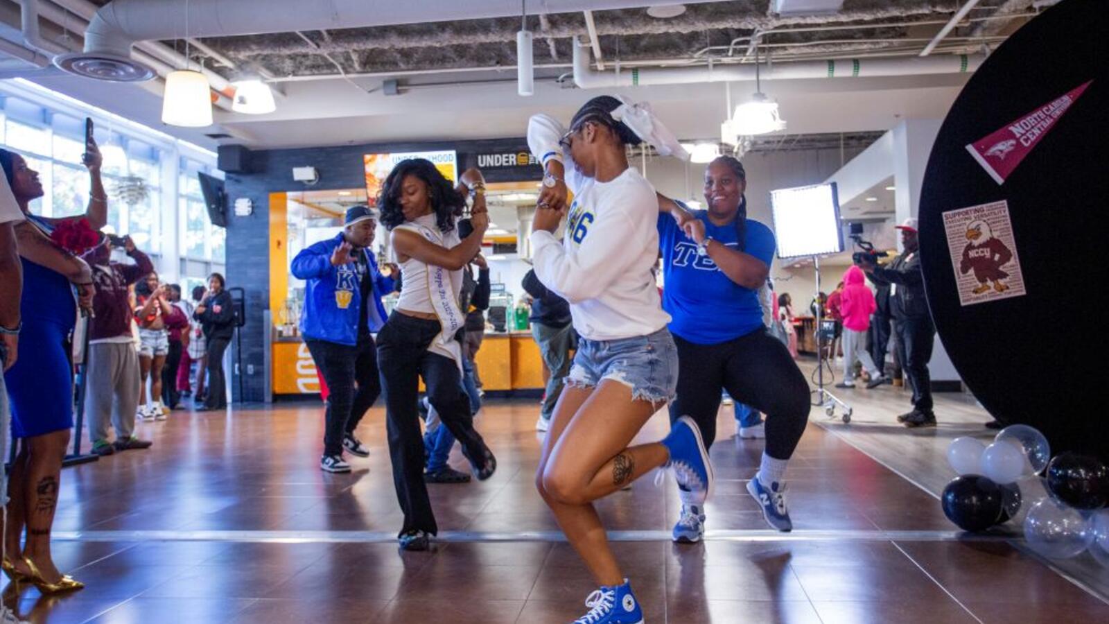 Image of students dancing
