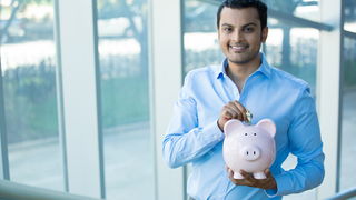 Man with piggy bank