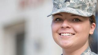 female soldier student