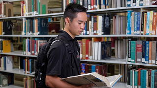 Man reading book