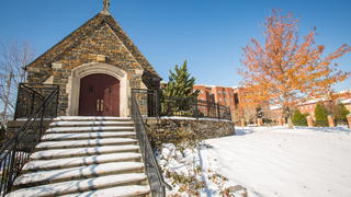 Chapel in the snow